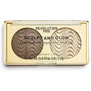 Palette countour et highlighter, Sculp and glow, Revolution, 2*2g