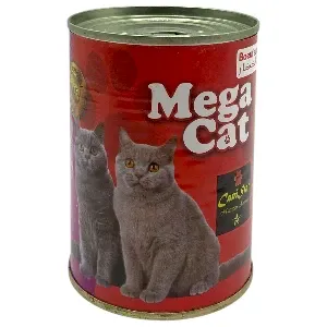 Paté pour chat adulte, Boeuf aux Légumes, Mega cat, Canistar, 400g