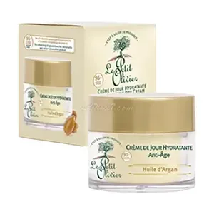 Crème de jour hydratante anti-âge, Le Petit Olivier, Huile d'Argan