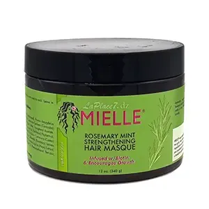 Masque capillaire fortifiant au romarin et à la menthe pour tous types de cheveux, Mielle, 340g