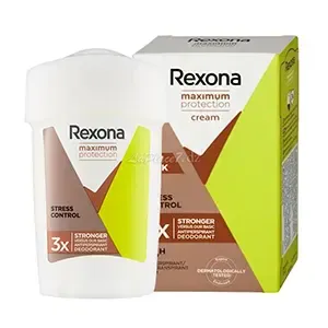 Déodorant stick en crème anti-transpirant 96h, 3x plus fort, Maximum protection, Stress control,  Rexona, 45 ml