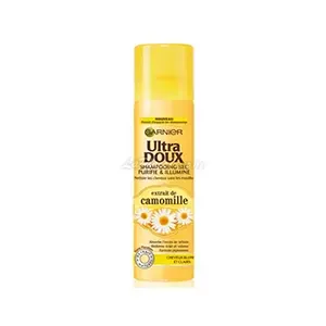 Shampoing  sec  pour cheveux blonds à l'extrait de camomille, Purifie et illumine, Ultra doux, Garnier, 150ml