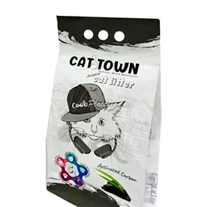 Litière pour chat agglomérante blanche Charbon actif, Cat Town, 5L