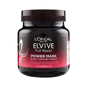 Masque renforçant pour cheveux fragiles, tendance à casser et à tomber,full resiste, Power mask, Elvive, L'Oréal, 680ml