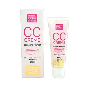 CC Crème Anti-age à base d'acide hyaluronique et vitamine E, SPF15, Peau parfaite, 50ml