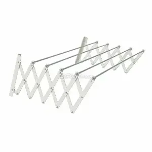 Sèche linge accordéon mural de 5 barres de 80 cm en aluminium Idéale-fixe, MediNet