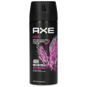 Déodorant spray pour homme, Noix de coco croquante et poivre noir, Frais 48H, Excite, AXE, 150ml