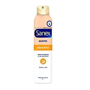 Déodorant en spray, Anti irritation, Sans alcool, Anti transpirant 24h, Sensitive, Sanex, 250ml