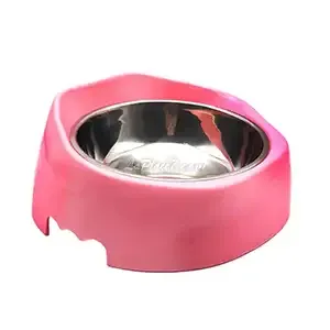 Gamelle en plastique avec bol en inox de 18cm séparable pour chien
