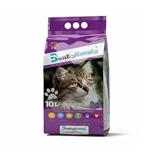 Litière agglomérante blanche pour chat à la lavande, Benty Sandy, 5L