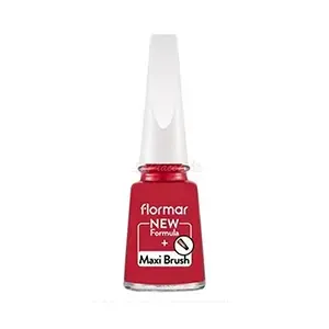 Vernis à ongles new formula, Maxi brush, Flormar, 048 Fiery red