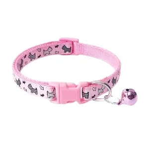 Collier pour chat en tissu à motif avec cloche, Pet supplies