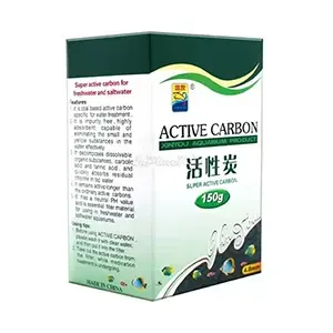 Charbon actif pour le traitement de l'eau d'aquarium, 4,8 mm, 150g