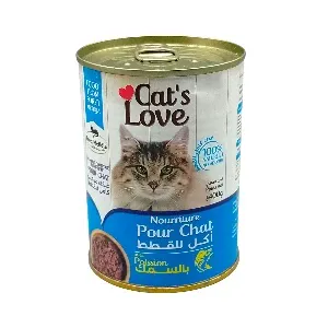 Aliment complet pour chat au poisson, Cat's Love, 400 g.