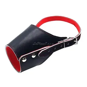 Muselière réglable en cuir pour chien